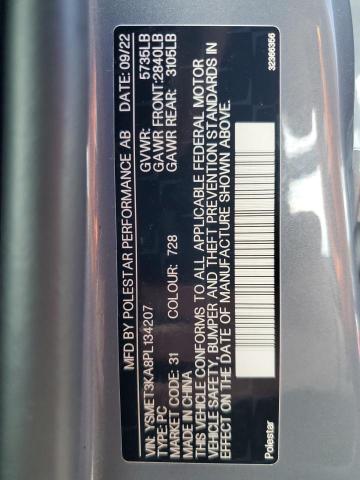 2023 Polestar 2 VIN: YSMET3KA8PL134207 Lot: 56850024