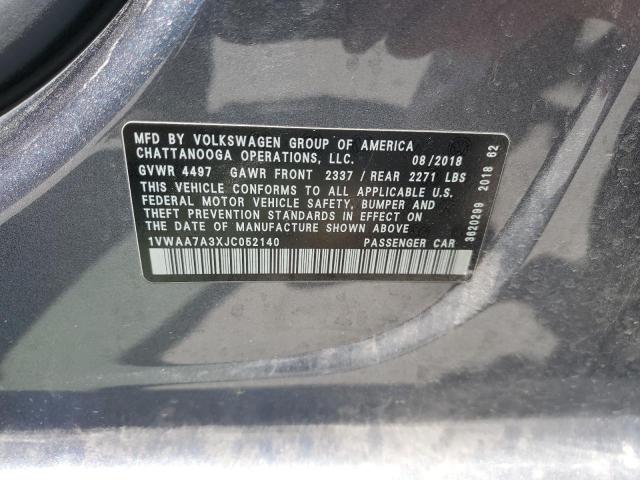 2018 Volkswagen Passat S VIN: 1VWAA7A3XJC052140 Lot: 56578404