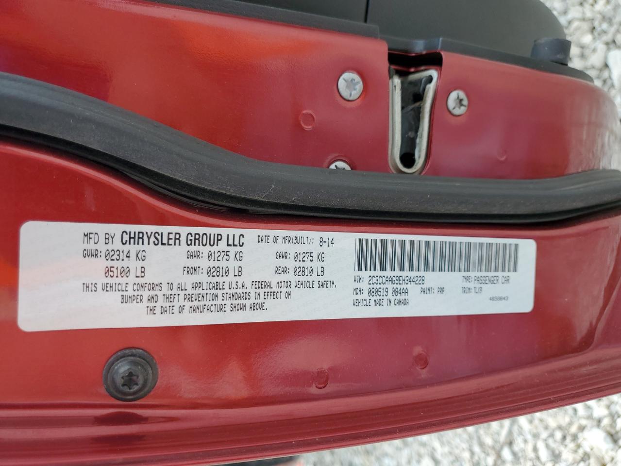 2C3CCAAG9EH344228 2014 Chrysler 300