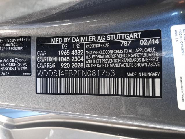 VIN WDDSJ4EB2EN081753 2014 Mercedes-Benz CLA-Class,... no.13