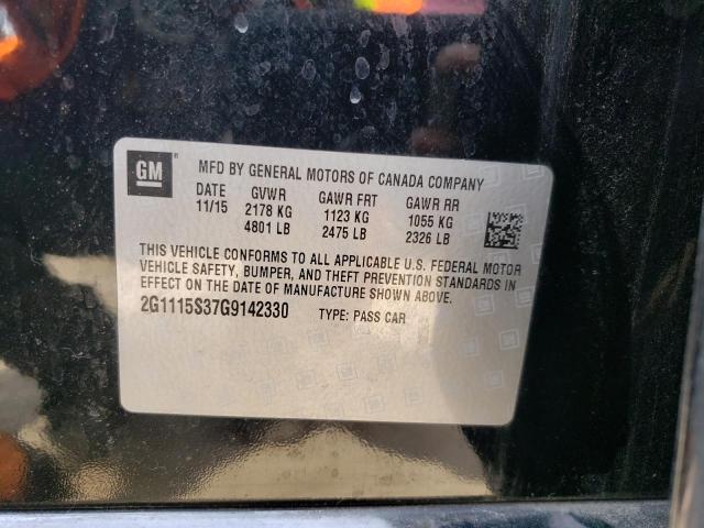 2016 Chevrolet Impala Lt VIN: 2G1115S37G9142330 Lot: 55067814