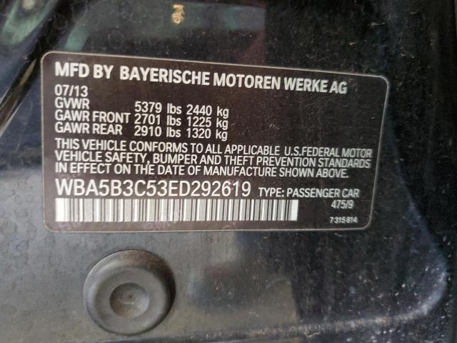 2014 BMW 535 Xi VIN: WBA5B3C53ED292619 Lot: 53882634