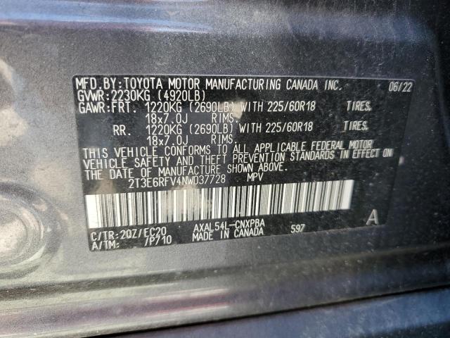 2022 TOYOTA RAV4 XSE - 2T3E6RFV4NW037728