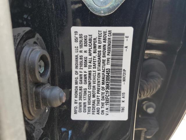 2019 HONDA CIVIC EX - 19XFC1F36KE006453