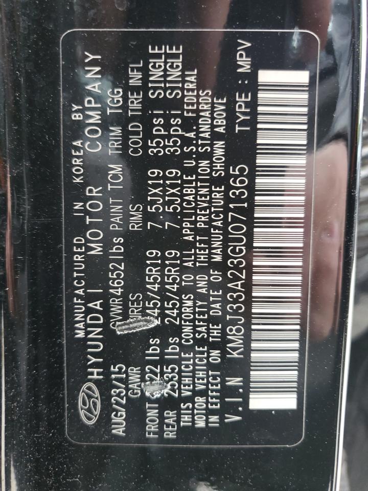 KM8J33A23GU071365 2016 Hyundai Tucson Limited