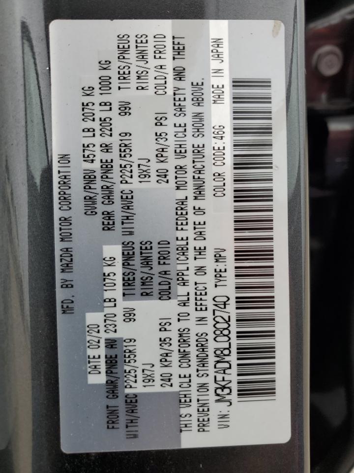 JM3KFADM8L0802740 2020 Mazda Cx-5 Grand Touring