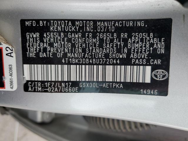 2011 Toyota Avalon Base VIN: 4T1BK3DB4BU372044 Lot: 54381804