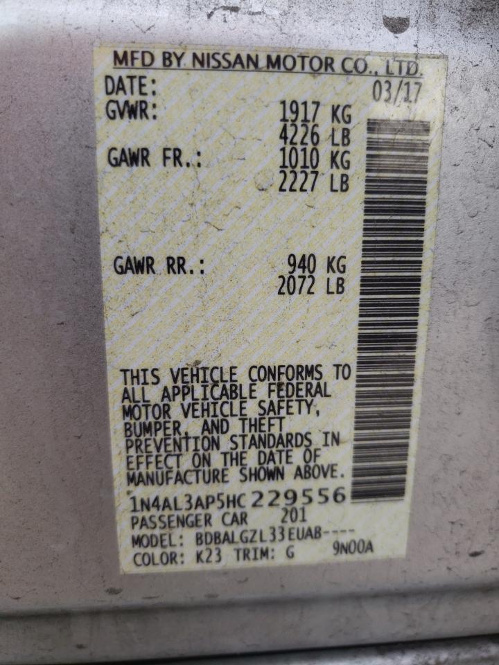 1N4AL3AP5HC229556 2017 Nissan Altima 2.5