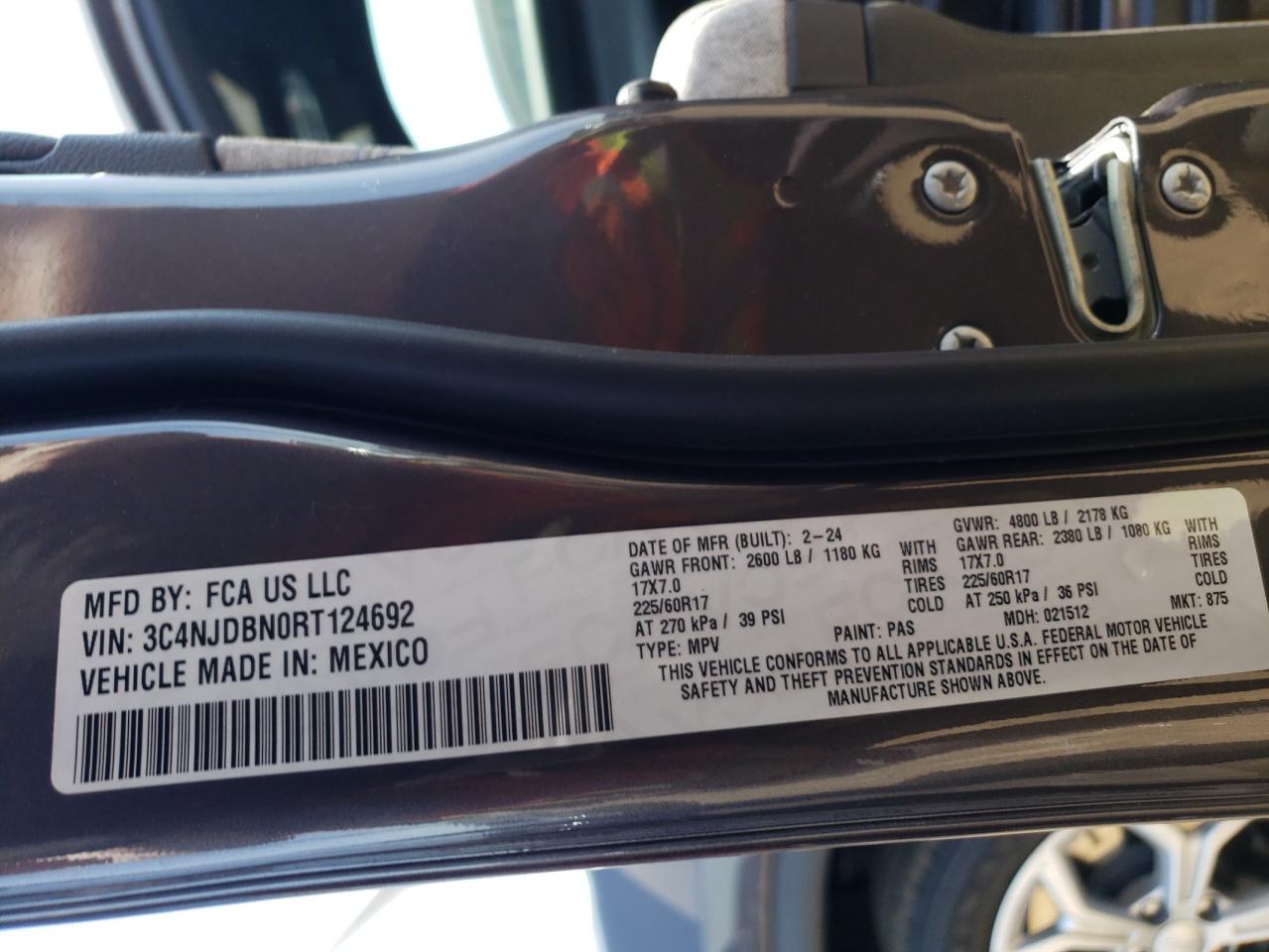 3C4NJDBN0RT124692 2024 Jeep Compass Latitude