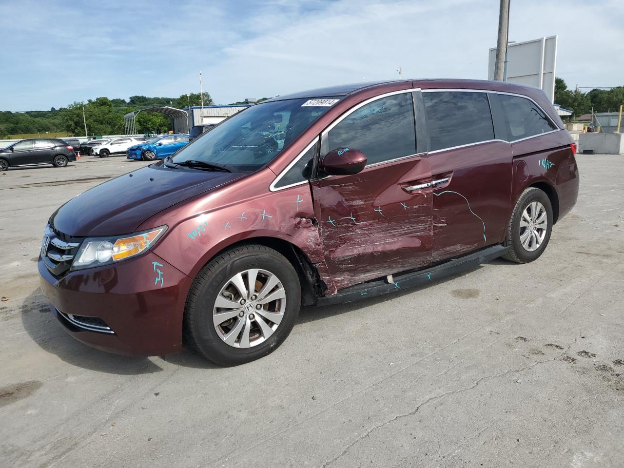 5FNRL5H45GB107852 2016 Honda Odyssey Ex