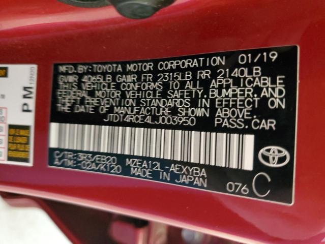 2020 Toyota Corolla Xse VIN: JTDT4RCE4LJ003950 Lot: 53990634