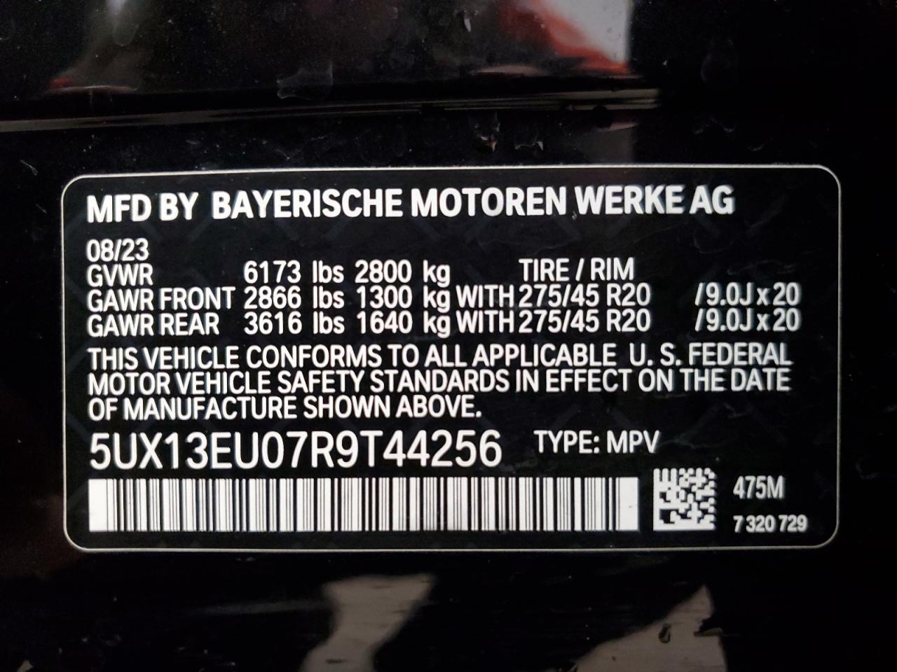 5UX13EU07R9T44256 2024 BMW X5 Sdrive 40I