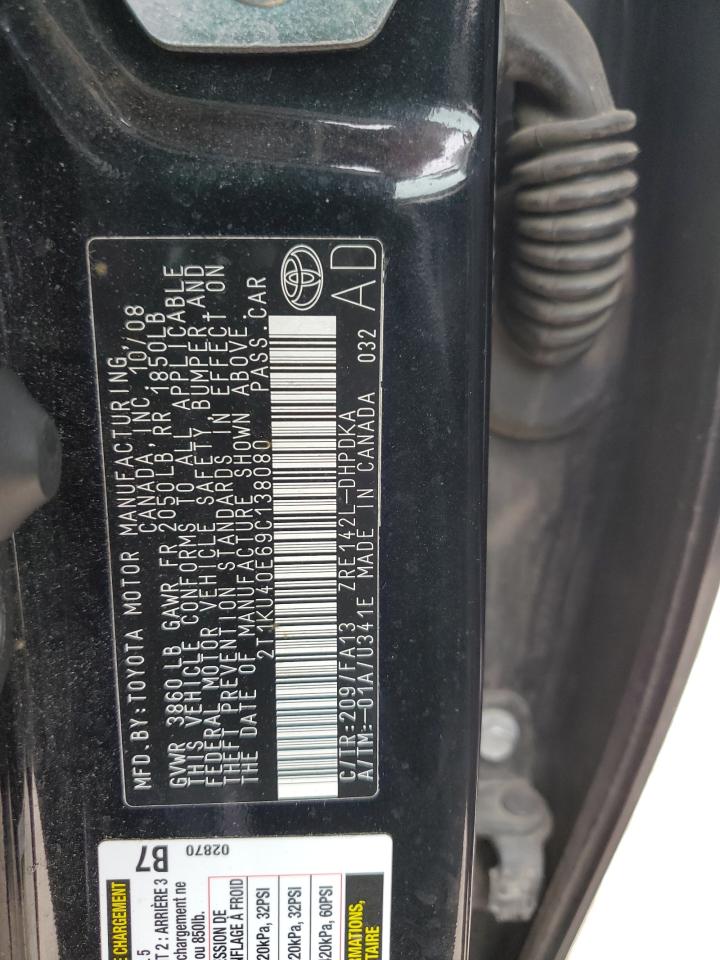 2T1KU40E69C138080 2009 Toyota Corolla Matrix