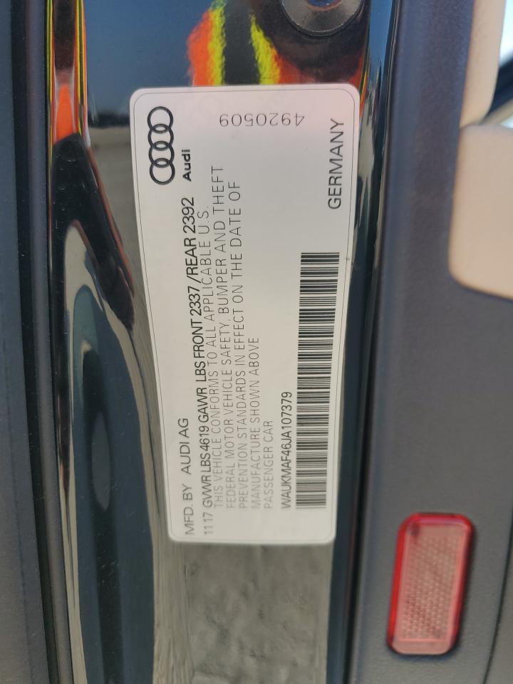 WAUKMAF46JA107379 2018 Audi A4 Premium