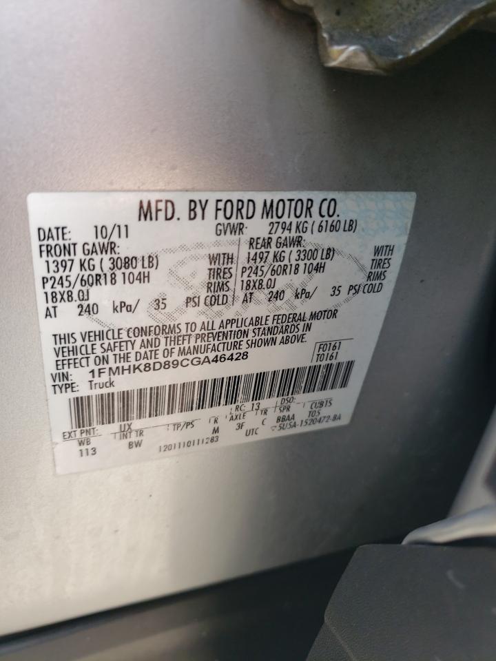 1FMHK8D89CGA46428 2012 Ford Explorer Xlt