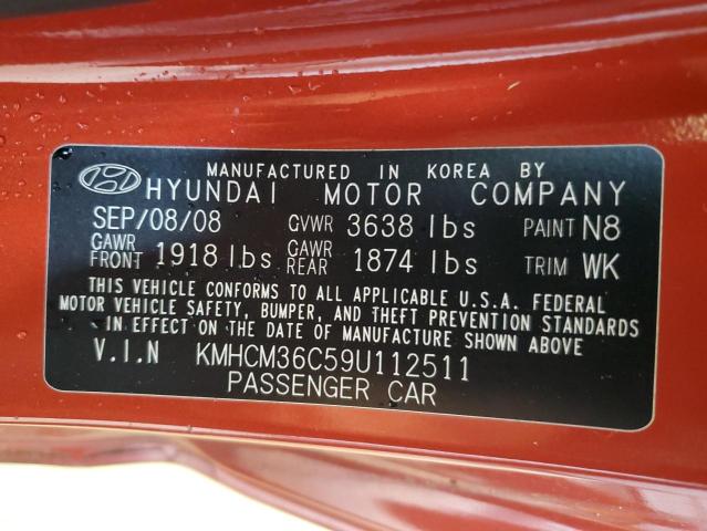 2009 Hyundai Accent Gs VIN: KMHCM36C59U112511 Lot: 54534104