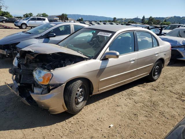 2002 Honda Civic Lx VIN: 2HGES165X2H613168 Lot: 55330354