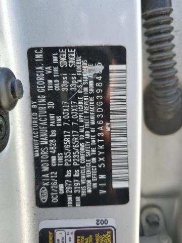 2013 Kia Sorento Lx VIN: 5XYKT3A63DG398485 Lot: 56276584