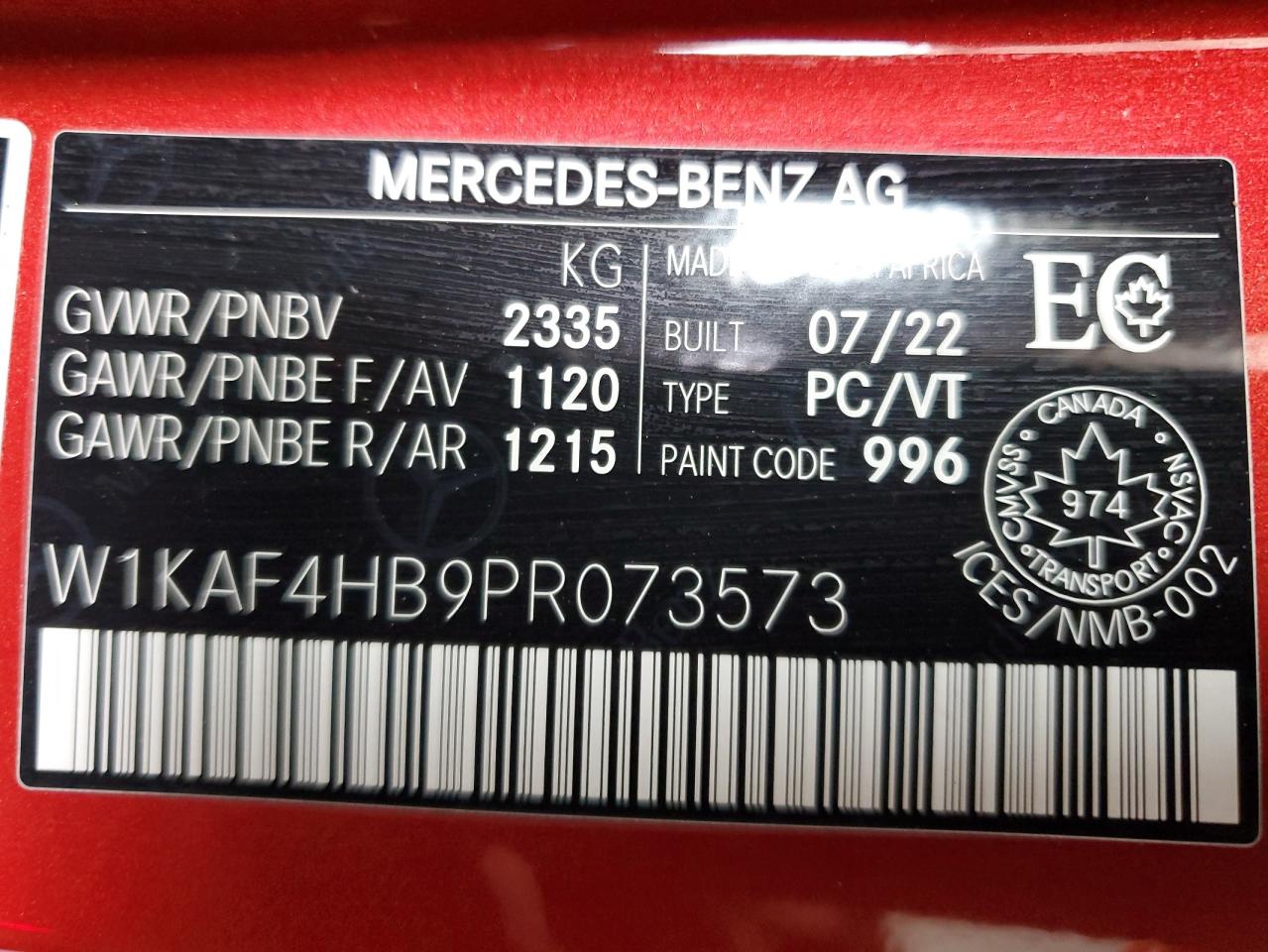W1KAF4HB9PR073573 2023 Mercedes-Benz C 300 4Matic
