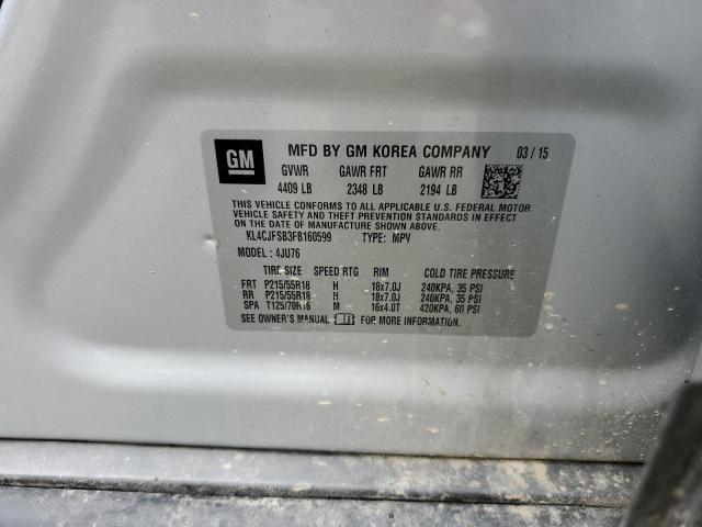 2015 BUICK ENCORE CON - KL4CJFSB3FB160599