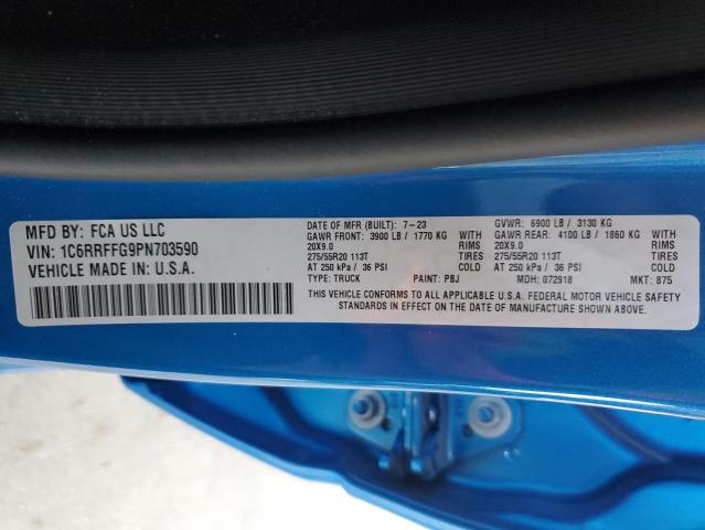 2023 Ram 1500 Big Horn/Lone Star VIN: 1C6RRFFG9PN703590 Lot: 56114964