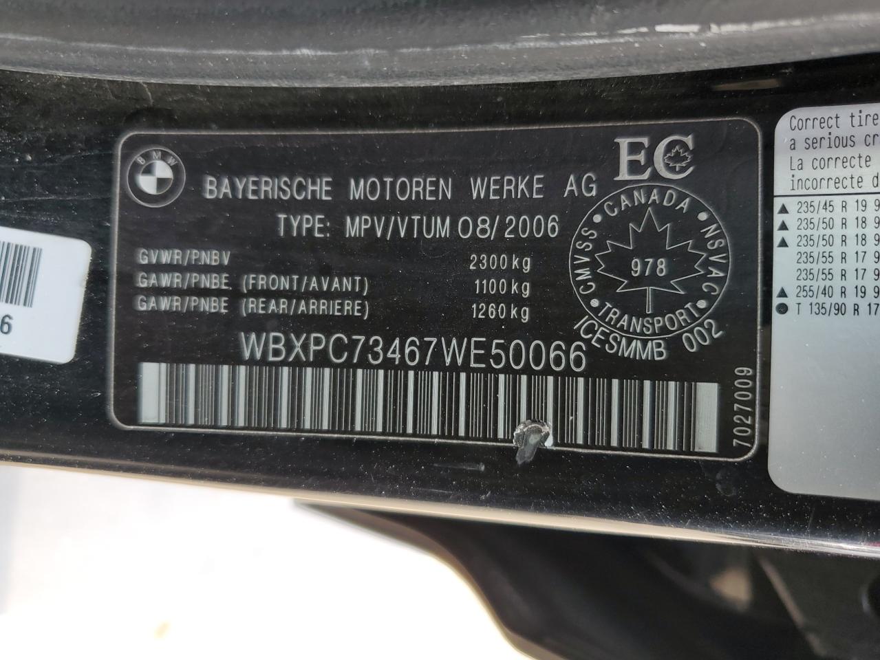 WBXPC73467WE50066 2007 BMW X3 3.0I