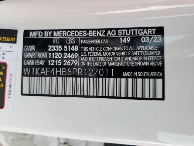 VIN W1KAF4HB8PR127011 2023 Mercedes-Benz C-Class, 3... no.12