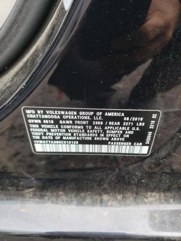 2017 Volkswagen Passat S VIN: 1VWAT7A38HC010103 Lot: 55804834