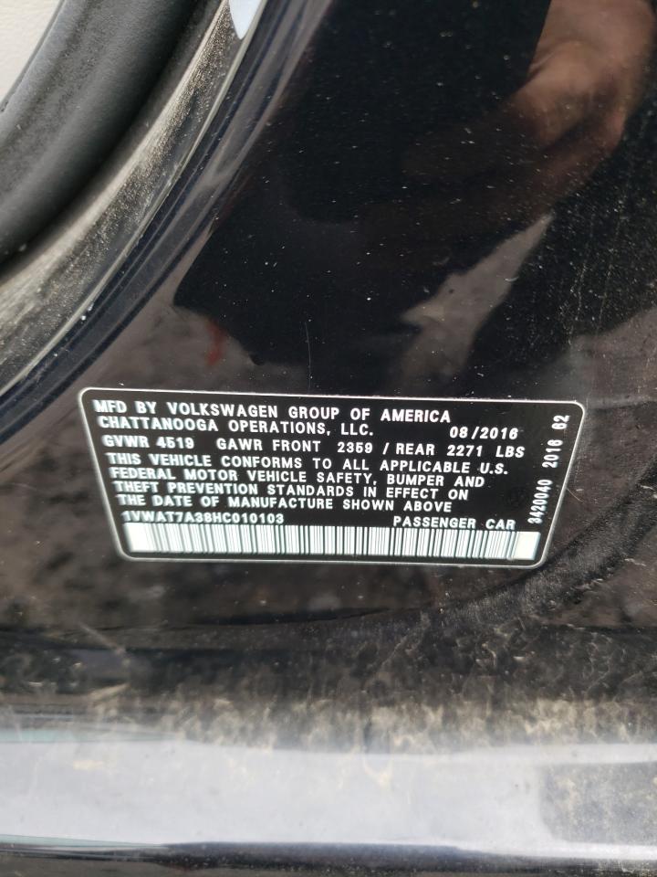 1VWAT7A38HC010103 2017 Volkswagen Passat S
