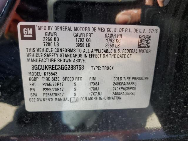 2016 CHEVROLET SILVERADO - 3GCUKREC3GG388768