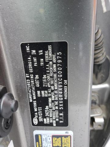 2012 Kia Optima Sx VIN: 5XXGR4A6XCG007975 Lot: 55771534