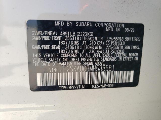 2021 Subaru Forester Limited VIN: JF2SKAUC5MH588581 Lot: 56765924