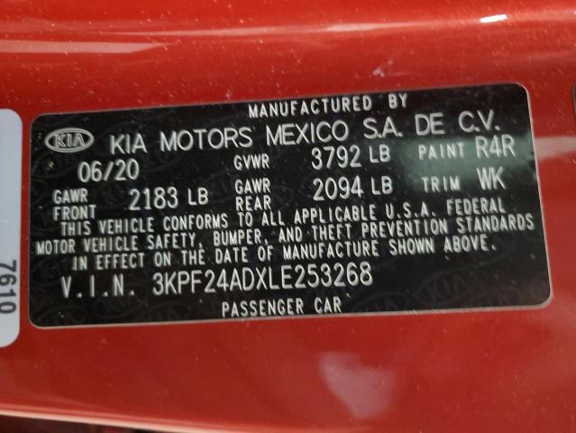 2020 Kia Forte Fe VIN: 3KPF24ADXLE253268 Lot: 57068254