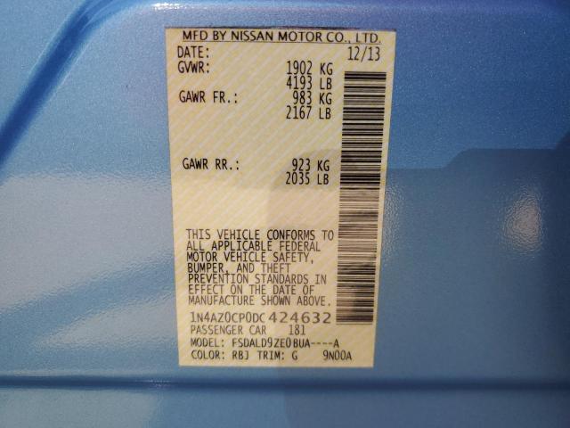 2013 Nissan Leaf S VIN: 1N4AZ0CP0DC424632 Lot: 53521264