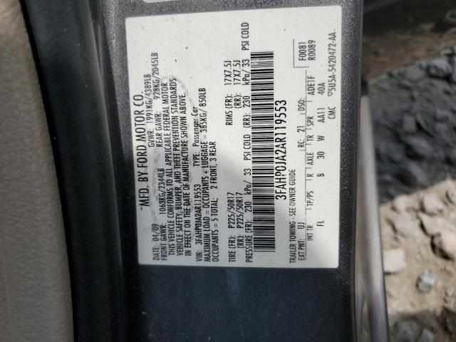 2010 Ford Fusion Sel VIN: 3FAHP0JA2AR119553 Lot: 55836764