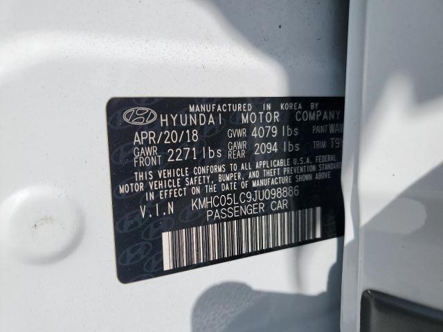 KMHC05LC9JU098886 2018 Hyundai Ioniq Limited