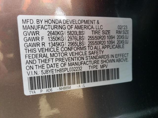 2023 Acura Mdx Advance VIN: 5J8YE1H85PL032232 Lot: 53316684