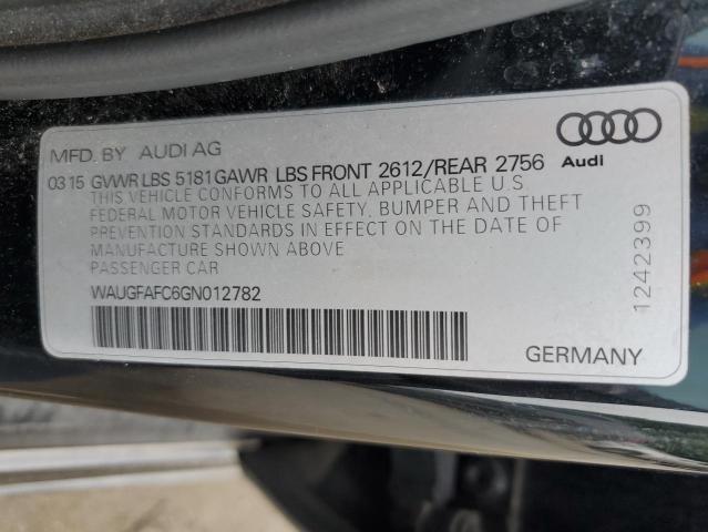 2016 Audi A6 Premium Plus VIN: WAUGFAFC6GN012782 Lot: 53823644