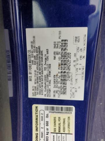 2016 Ford Mustang VIN: 1FA6P8AM9G5205020 Lot: 53421134