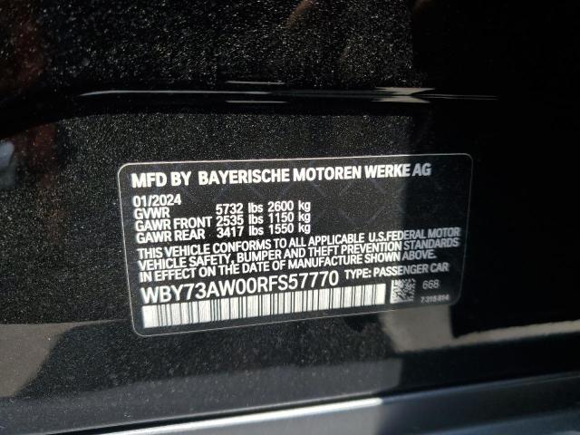 2024 BMW I4 Edrive 40 VIN: WBY73AW00RFS57770 Lot: 55566164