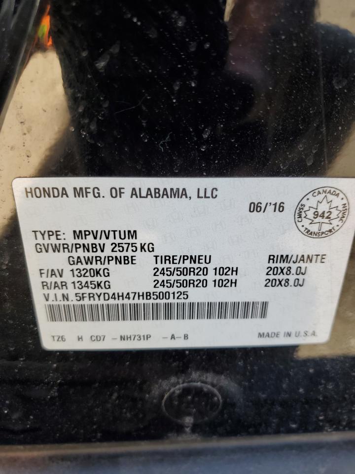 5FRYD4H47HB500125 2017 Acura Mdx Navi