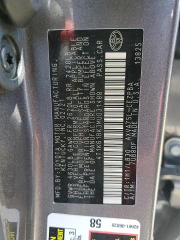 VIN 4T1K61BK3MU031488 2021 Toyota Camry, Xse no.12