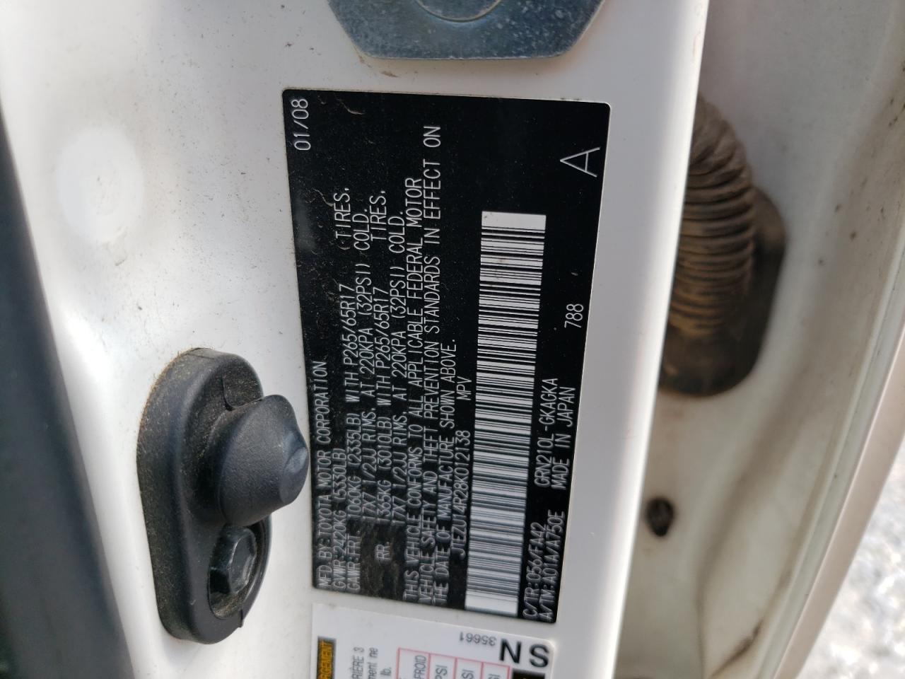 JTEZU14R28K012138 2008 Toyota 4Runner Sr5