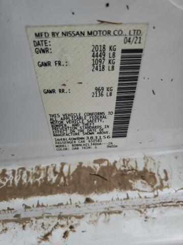 2021 Nissan Altima Sv VIN: 1N4BL4DW8MN383156 Lot: 54607794