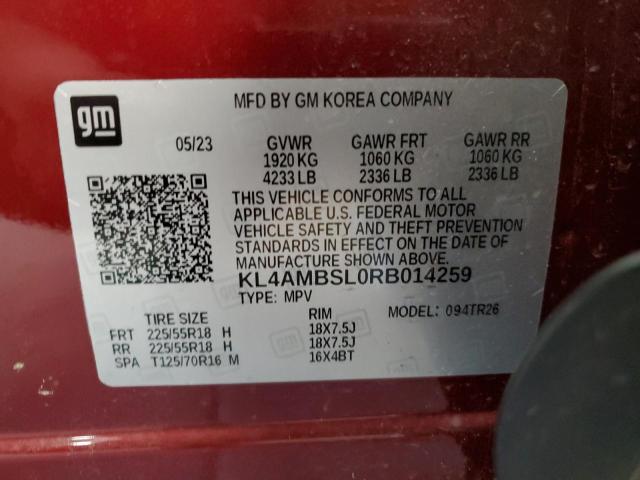 2024 Buick Encore Gx Preferred VIN: KL4AMBSL0RB014259 Lot: 54599594