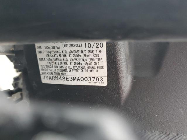 2021 YAMAHA MTN1000 JYARN48E3MA003793