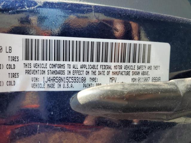 2005 Jeep Grand Cherokee Limited VIN: 1J4HR58N15C593180 Lot: 54602794