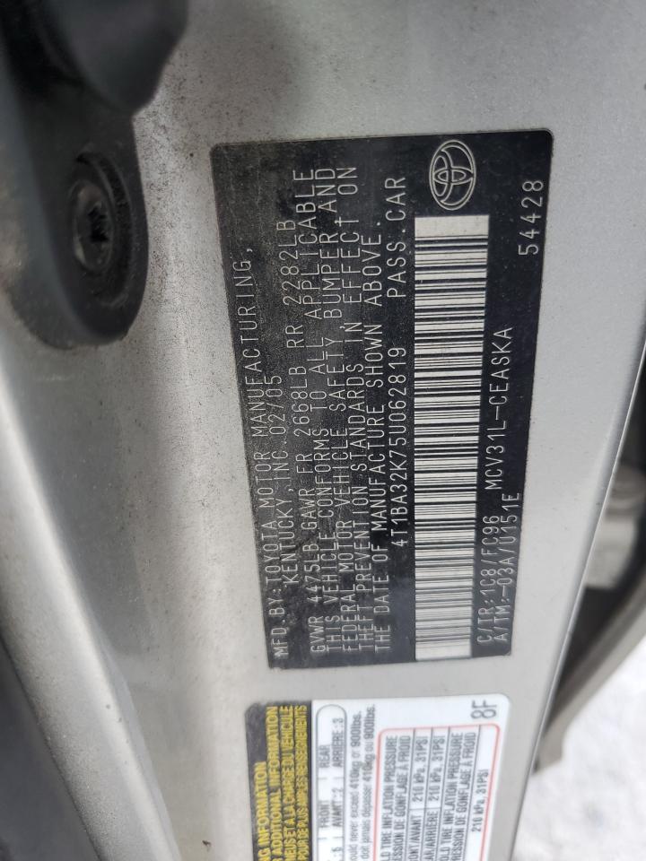 4T1BA32K75U062819 2005 Toyota Camry Se