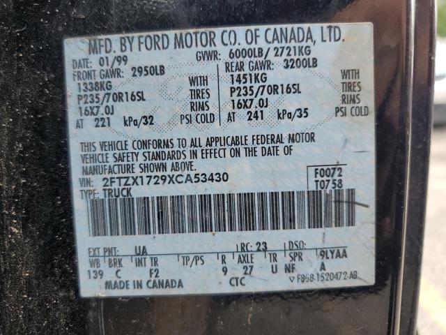 1999 Ford F150 VIN: 2FTZX1729XCA53430 Lot: 55995834