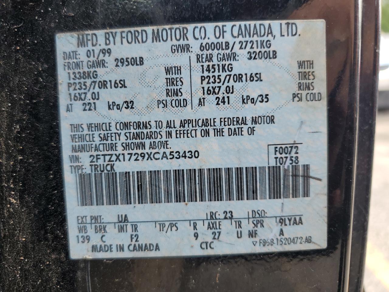 2FTZX1729XCA53430 1999 Ford F150